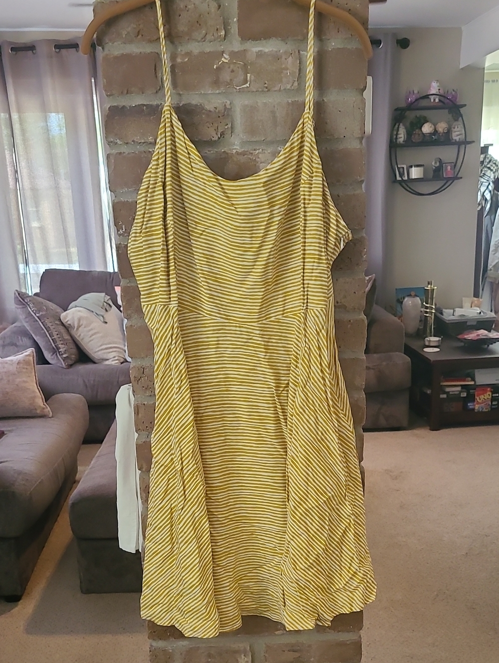 Old Navy Yellow Striped Mini Sundress